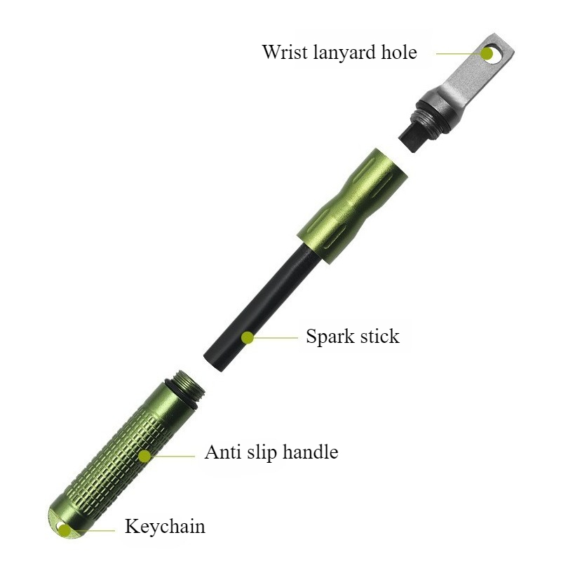 Fire Starting Kit - Taşınabilir Su Geçirmez Çakmaklı Acil Durum